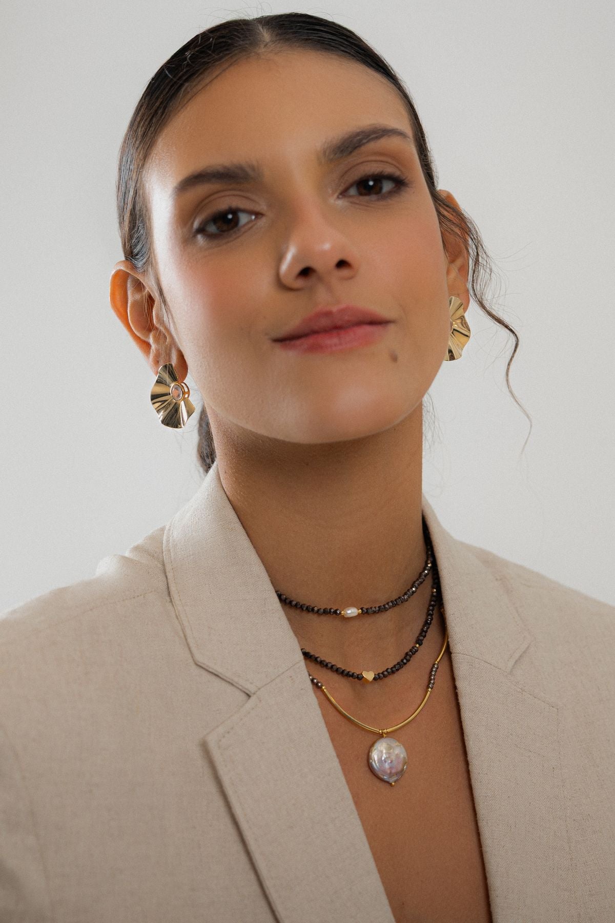 Crystal Choker with Heart Charm