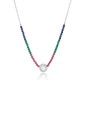 Crystal Necklace with Mother-of-Pearl Charm