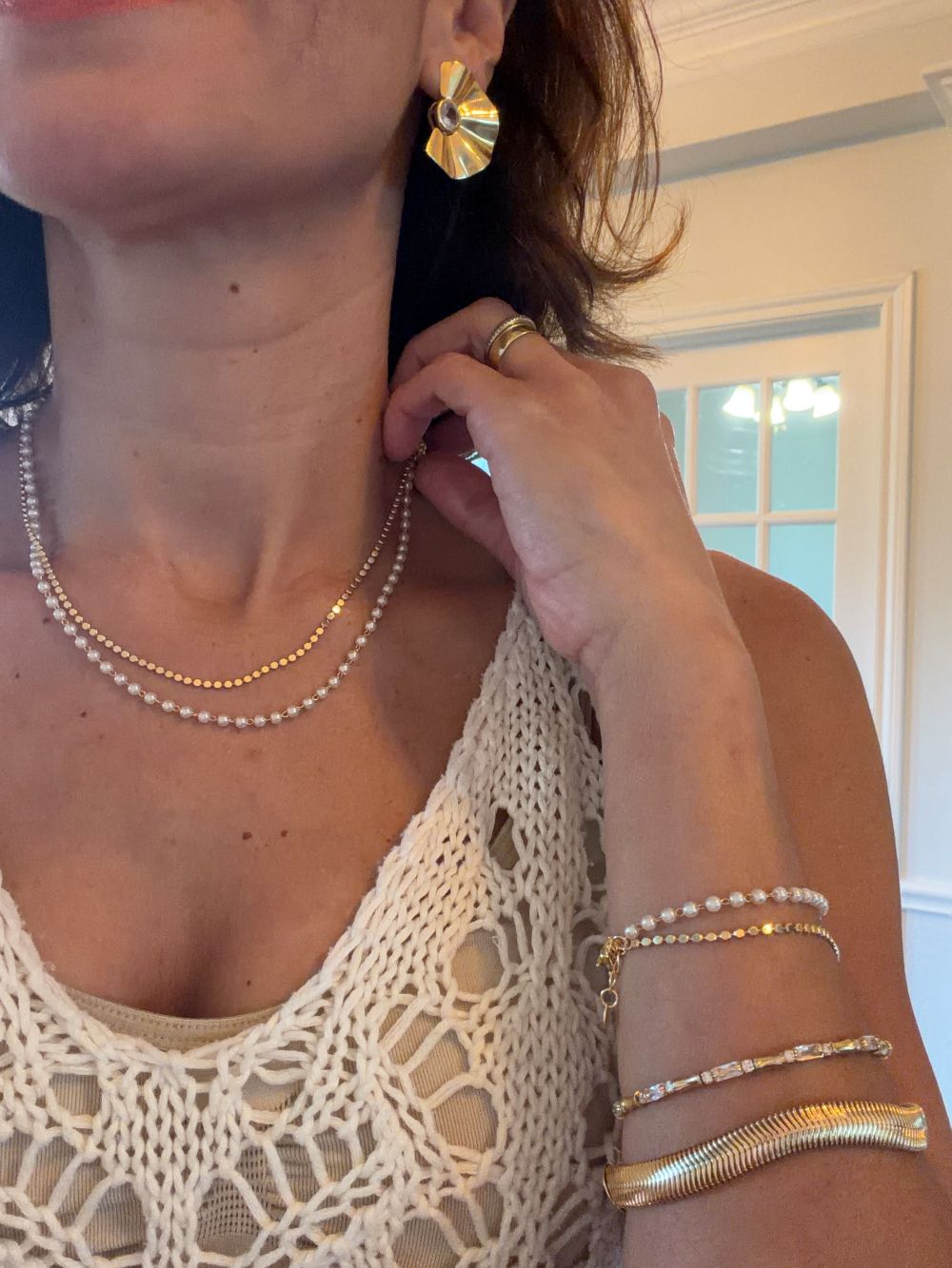 Double Choker with Pearls