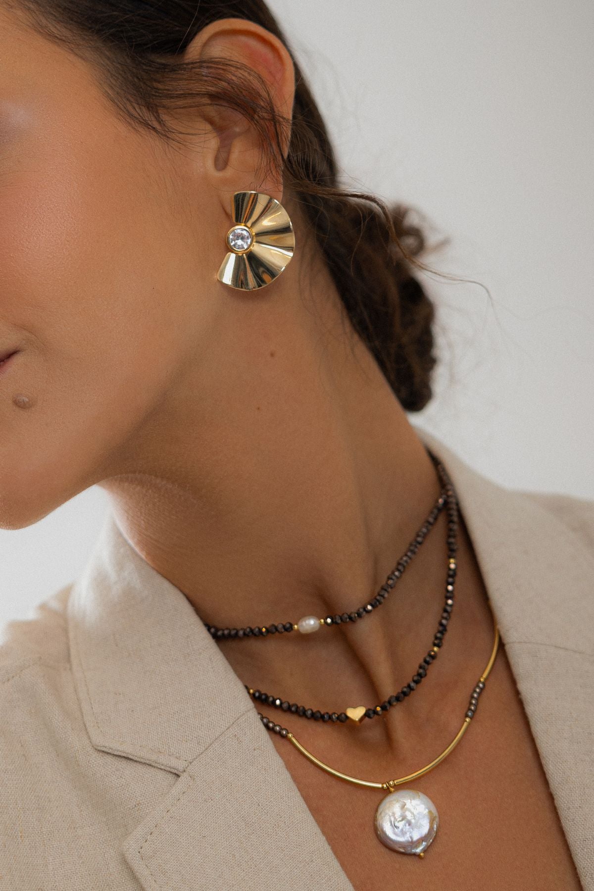 Fresh Pearl Crystal Choker