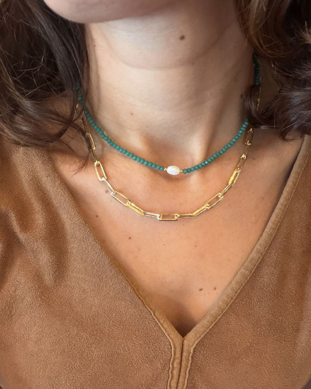 Fresh Pearl Crystal Choker