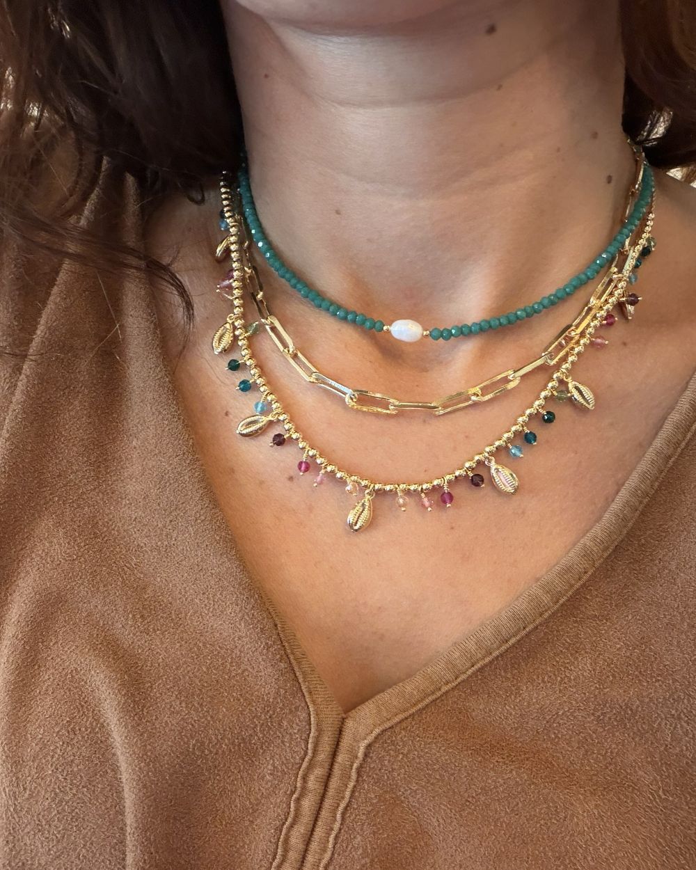 Fresh Pearl Crystal Choker