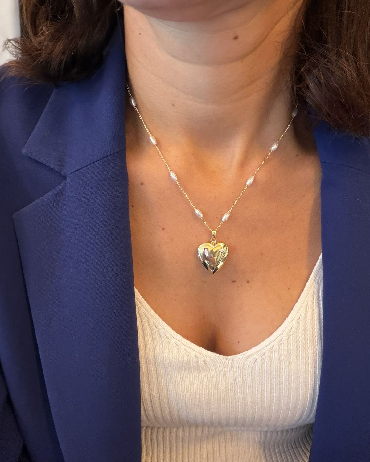 Gold Heart Locket Necklace