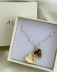 Gold Heart Locket Necklace