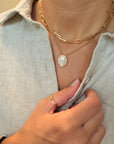 Gold Paperclip Chain Necklace