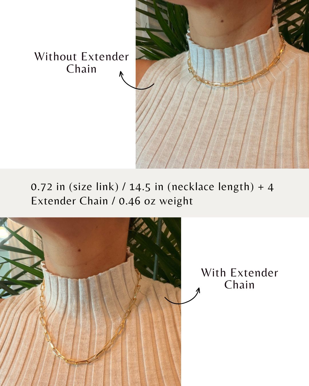 Gold Paperclip Chain Necklace