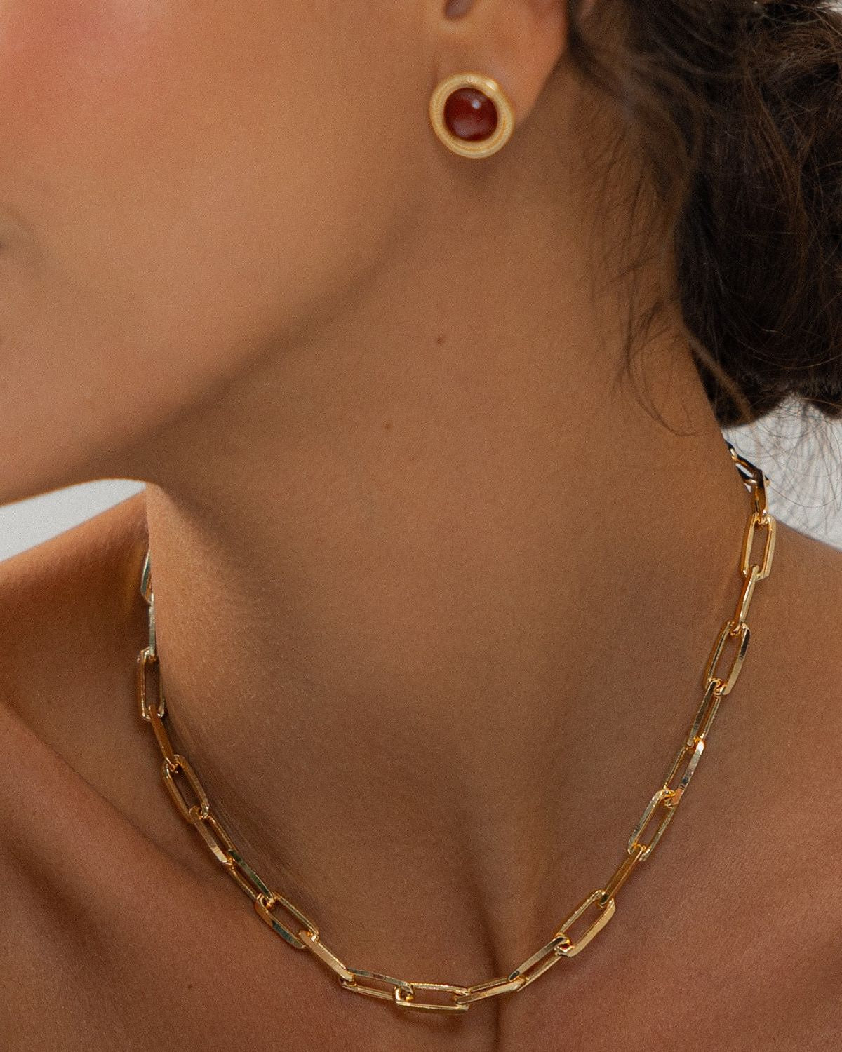 Gold Paperclip Chain Necklace