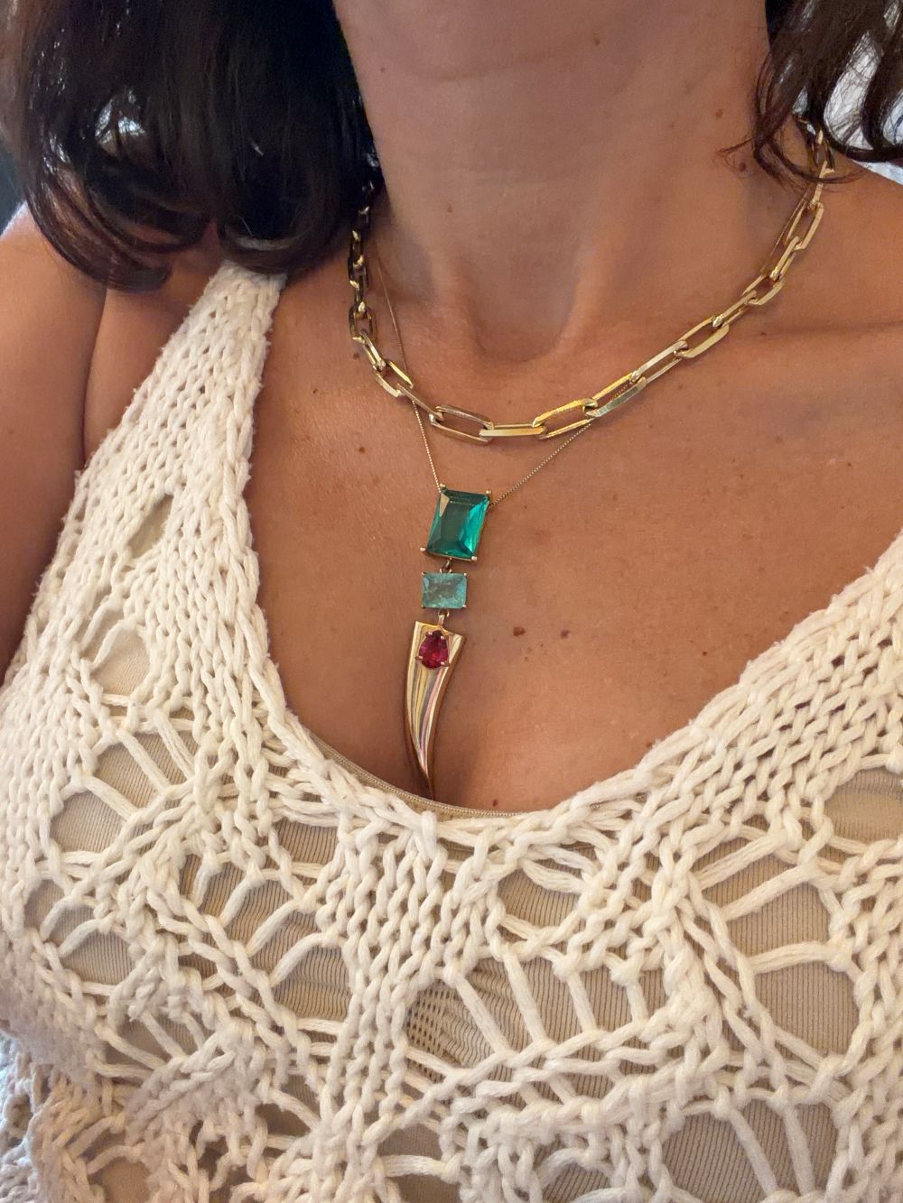 Gold Paperclip Chain Necklace