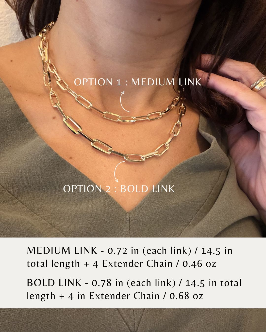 Gold Paperclip Chain Necklace