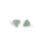 Green Amazonite Triangle Stud Earrings