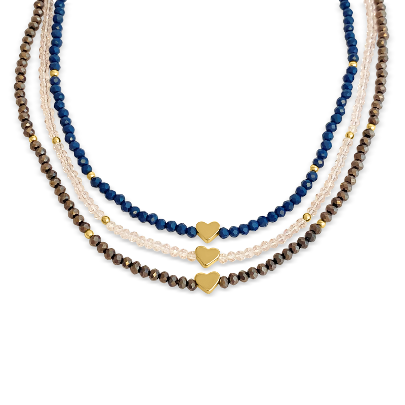 Crystal Choker with Heart Charm