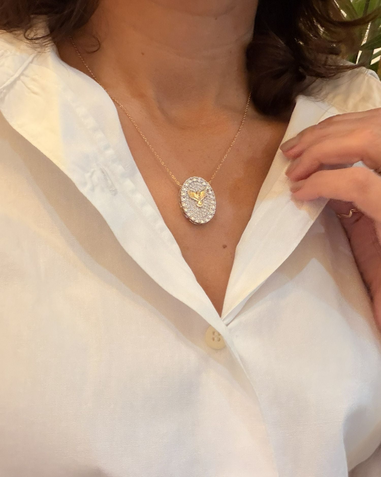 Two-Tone Holy Spirit Necklace