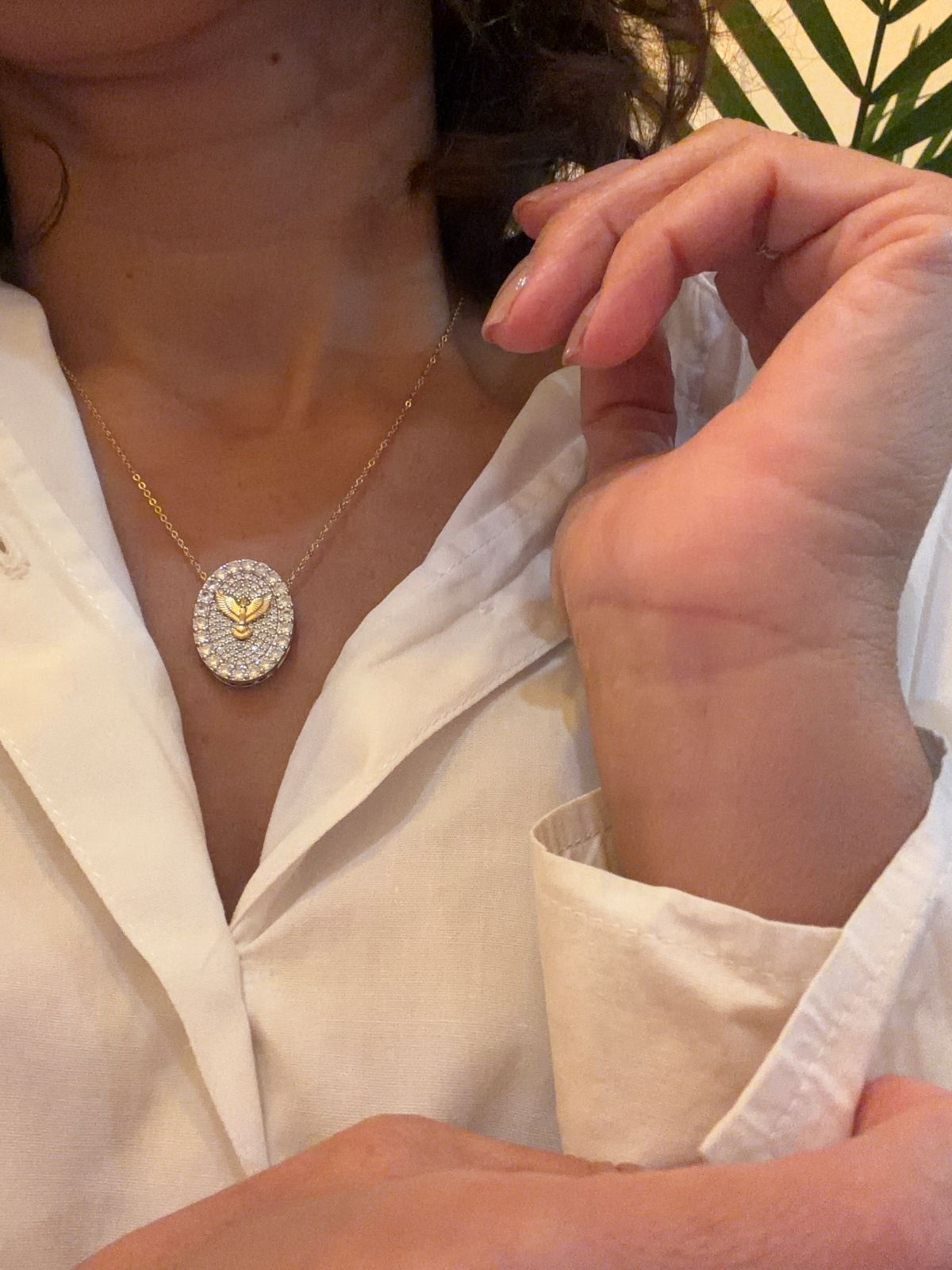 Two-Tone Holy Spirit Necklace