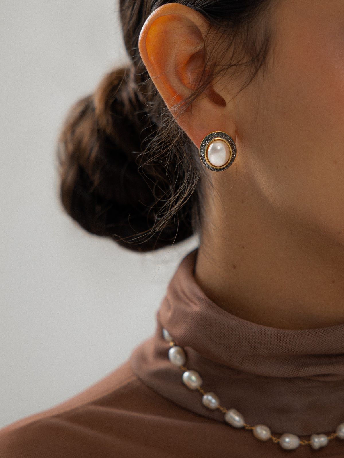 Natural Pearl Choker Necklace