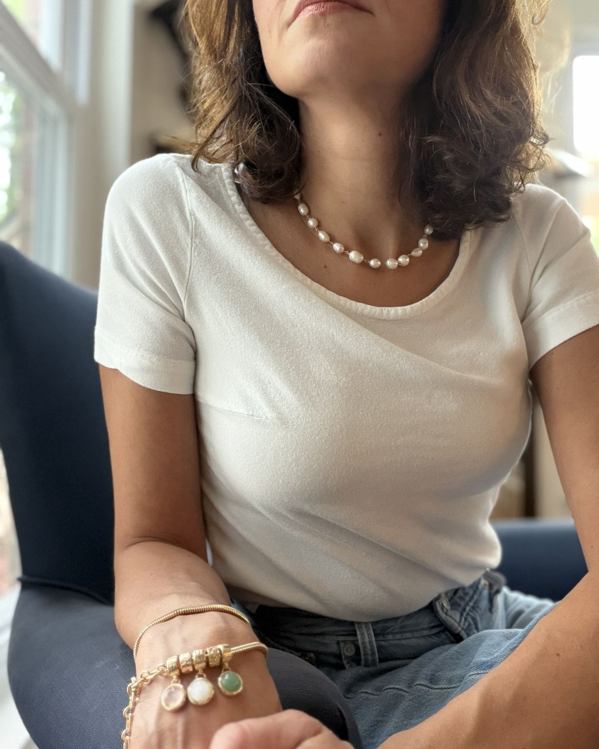 Natural Pearl Choker Necklace