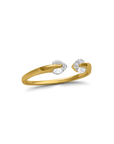 Open Heart Zirconia Ring