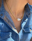 Pearl Snake Chain Choker