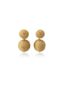 Rustic Sisal Double Ball Earrings