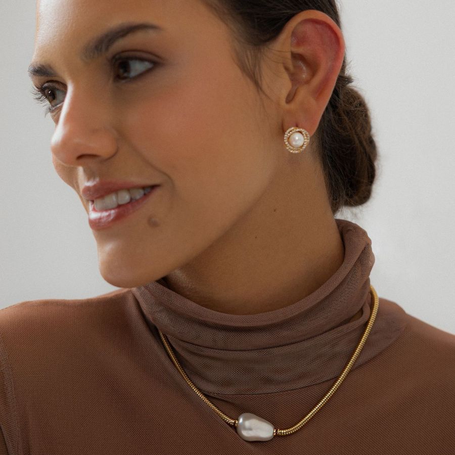Pearl Snake Chain Choker