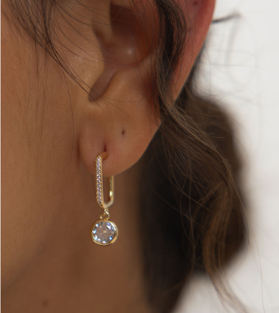Sparkling Square Hoop