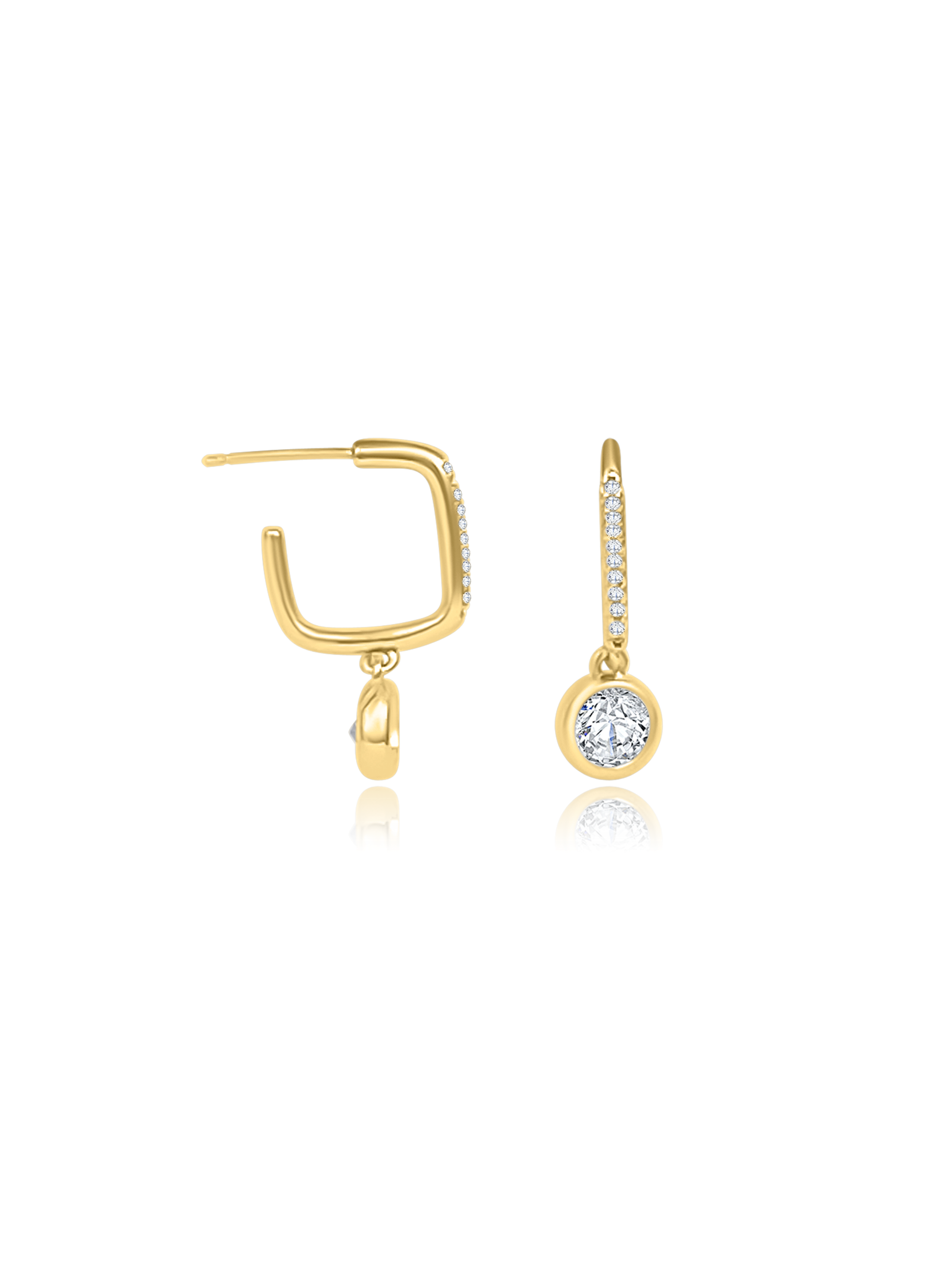 Sparkling Square Hoop