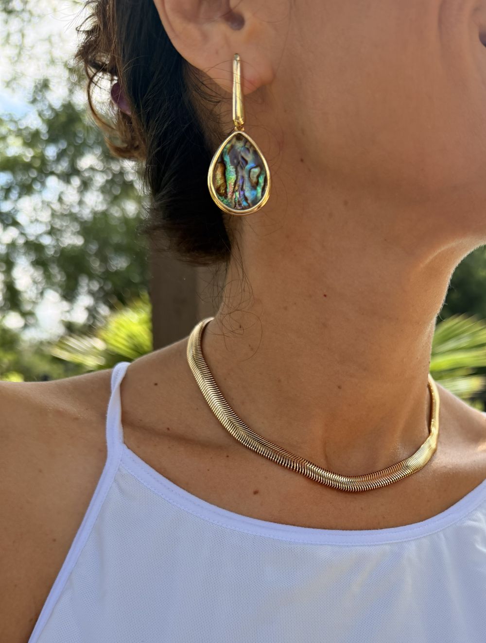 Abalone Drop Earrings