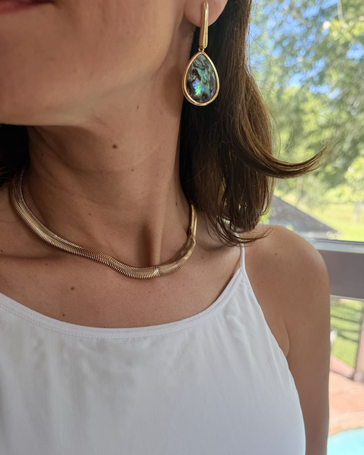 Abalone Drop Earrings
