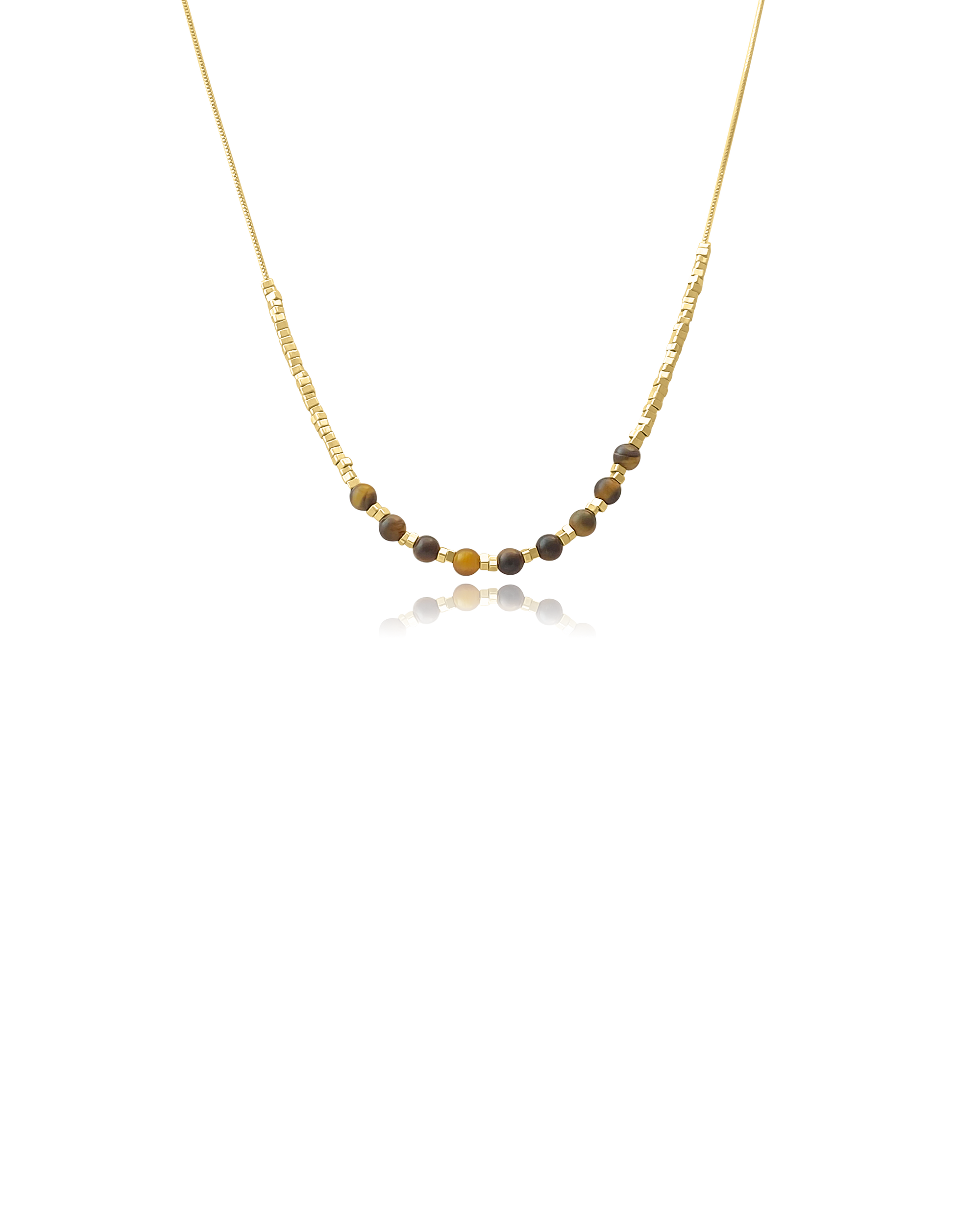 Tiger’s Eye Necklace with Square Beads