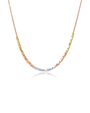 Tri-Tone Square Bead Choker