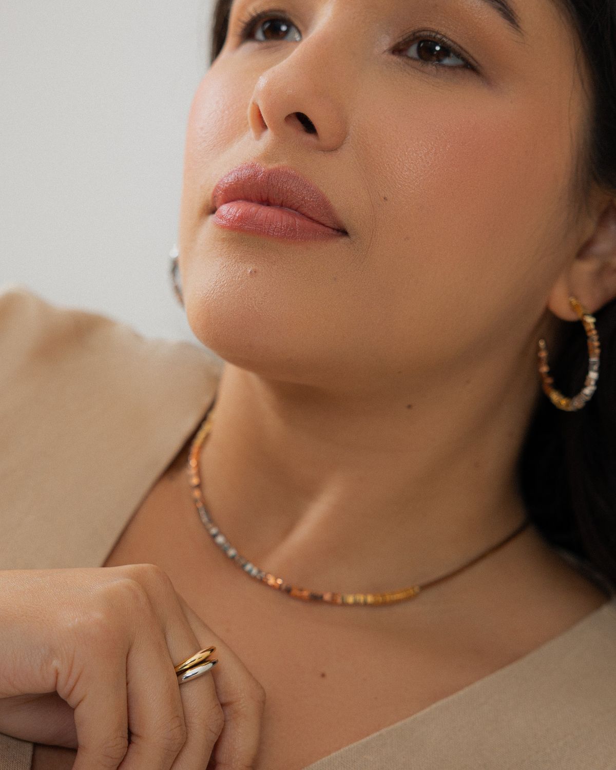 Tri-tones Hoop Earrings